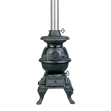 Masport Pittsburgh MKII Potbelly Stove - Traditional Cast Iron Wood Fire